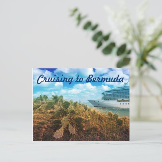 Schifffahrt nach Bermuda Postkarte (Stehend Vorderseite)