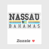 Schifffahrt Nassau Bahamas Flaggensticker Kreuzfah Aufkleber (Blatt)