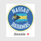 Schifffahrt Nassau Bahamas Flaggensticker Kreuzfah Aufkleber (Blatt)