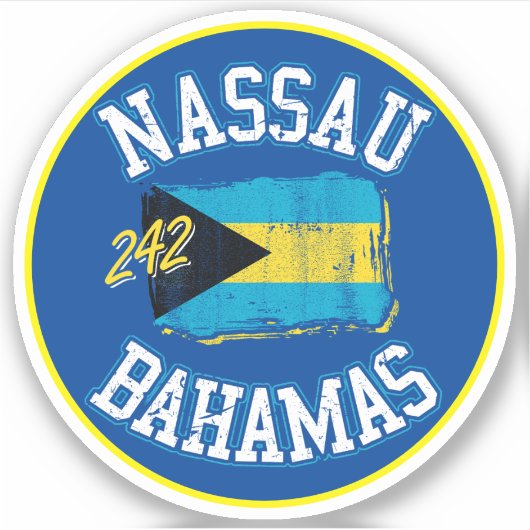 Schifffahrt Nassau Bahamas Flaggensticker Kreuzfah Aufkleber (Vorderseite)