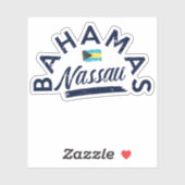 Schifffahrt Nassau Bahamas Flaggensticker Kreuzfah Aufkleber (Blatt)