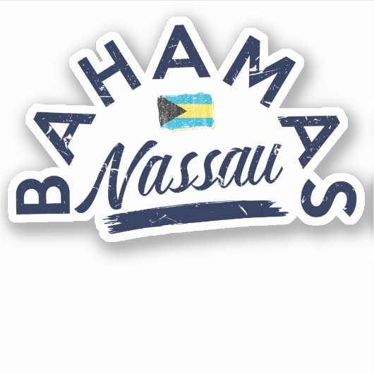 Schifffahrt Nassau Bahamas Flaggensticker Kreuzfah Aufkleber (Vorderseite)