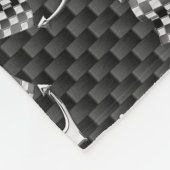 Schifffahrt Nautical Checkered Carbon Fibre Style Fleecedecke (Ecke)