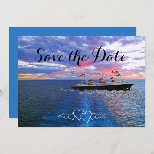 Schifffahrt | Save the Date Ocean Sky (Vorne/Hinten)