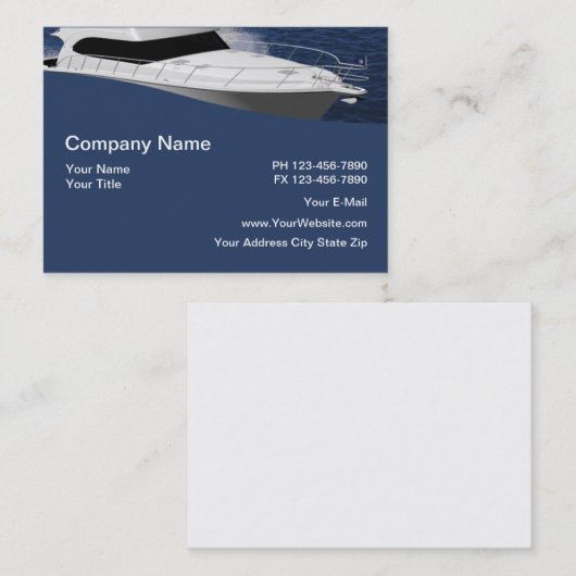 Schifffahrt Visitenkarte (Vorne/Hinten)
