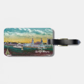 Schifffahrt Vom Chicago See 1920er Jahre Wasserfar Gepäckanhänger (Rückseite horizontal)