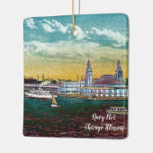 Schifffahrt Vom Chicago See 1920er Jahre Wasserfar Keramikornament (Links)