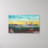 Schifffahrt Vom Chicago See 1920er Jahre Wasserfar Leinwanddruck (Vorderseite)