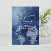 Schifffahrt von Miss nach Brautparty Einladung (Stehend Vorderseite)