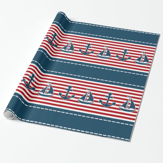 Schifffahrtsdesign Geschenkpapier (Ungerollt)
