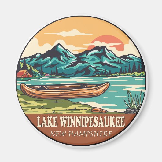 Schifffahrtsmarke Lake Winnipesaukee Magnet (Vorne)