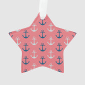 Schiffs-Anker auf Rose Ornament (Rückseite)