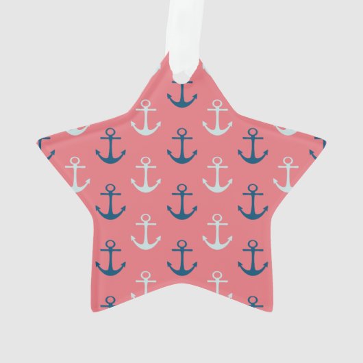 Schiffs-Anker auf Rose Ornament (Rückseite)