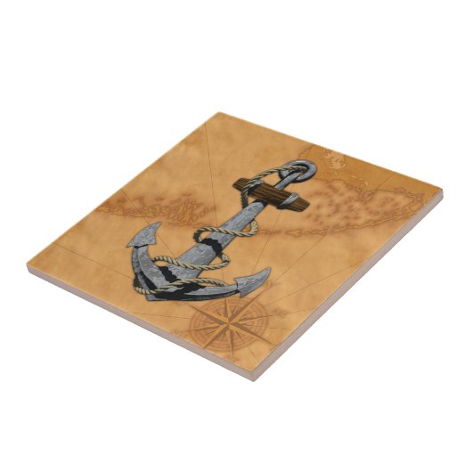 Schiffs-Anker Fliese (Seite)