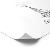 Schiffs-Fingerabdruck-Gästebuch Poster (Ecke)