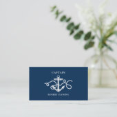 Schiffs Kapitän Nautical Anker Visitenkarte (Stehend Vorderseite)