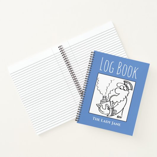 Schiffs- oder Schiffslogbuch mit Namen Notizblock (Innenseite)