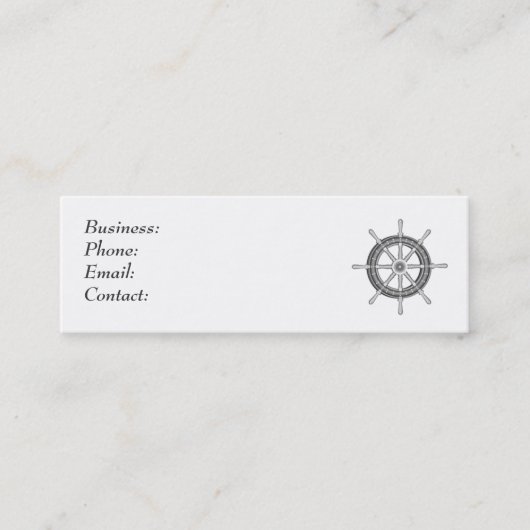 Schiffs-Rad Mini Visitenkarte (Vorderseite)