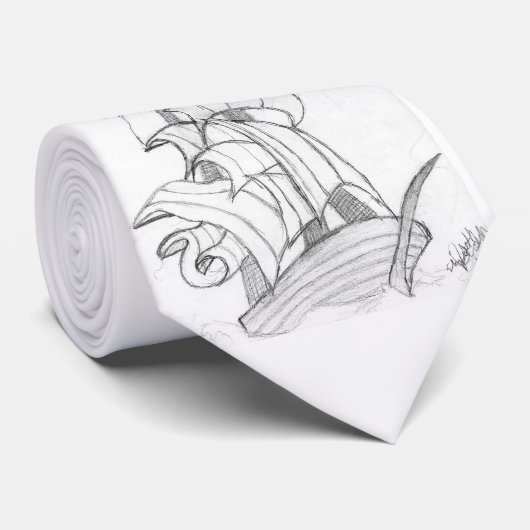 Schiffs-Skizze-Krawatte Krawatte (Gerollt)