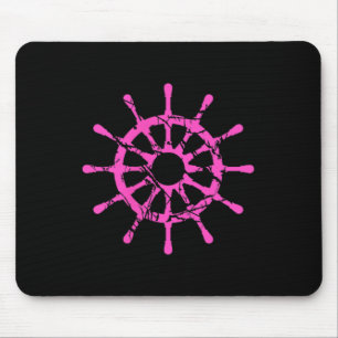 Schiffs-Steuerrad Segeln Vintage Spaß Stil Retro Mousepad