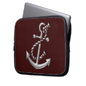 Schiffsanker-Geschenk Laptopschutzhülle (Vorderseite Links)