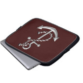 Schiffsanker-Geschenk Laptopschutzhülle (Vorne Knopf)