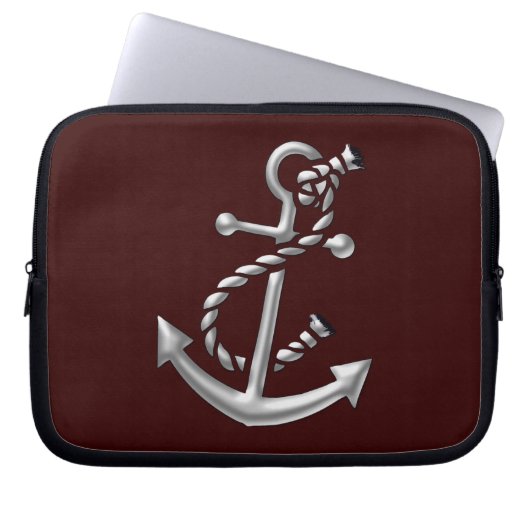 Schiffsanker-Geschenk Laptopschutzhülle (Vorderseite)