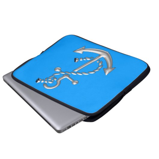 Schiffsanker-Geschenk Laptopschutzhülle (Vorne Knopf)