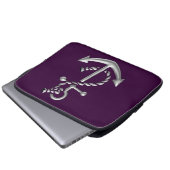 Schiffsanker-Geschenk Laptopschutzhülle (Vorne Knopf)