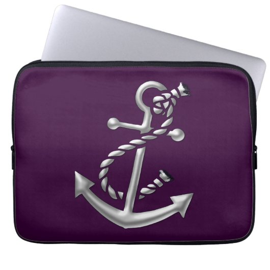 Schiffsanker-Geschenk Laptopschutzhülle (Vorderseite)