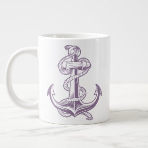 Schiffsanker (Hellbraun) Jumbo-Tasse