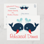 Schiffsanker Hochzeitsprobe Dinner Postkarte (Vorne/Hinten)