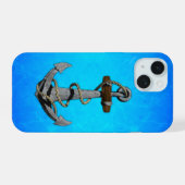 Schiffsanker iPhone 15 Hülle (Rückseite (Horizontal))