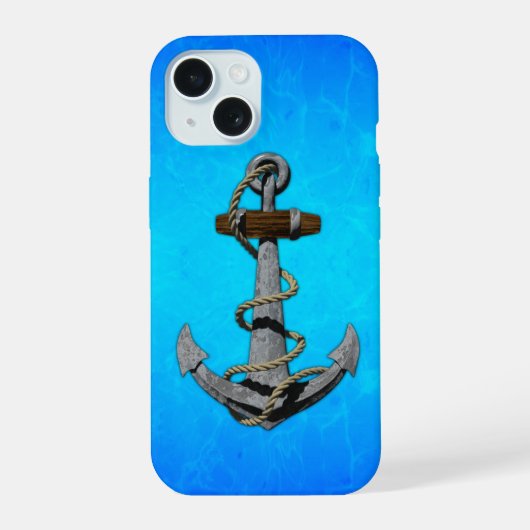 Schiffsanker iPhone 15 Hülle (Rückseite)