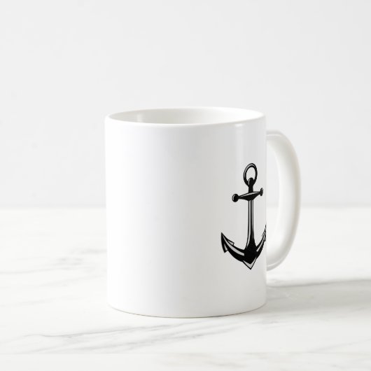 Schiffsanker Kaffeetasse (VorderseiteRechts)