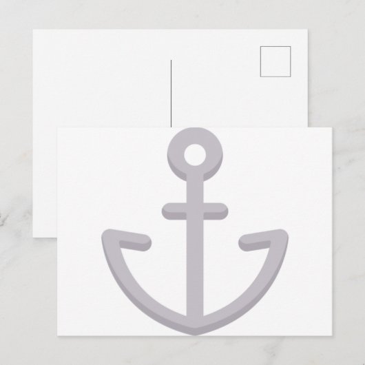 Schiffsanker Postkarte (Vorne/Hinten)