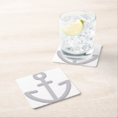 Schiffsanker Rechteckiger Pappuntersetzer (Vor Ort)