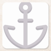 Schiffsanker Rechteckiger Pappuntersetzer (Vorderseite)