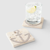 Schiffsanker Steinuntersetzer (Seitenansicht)