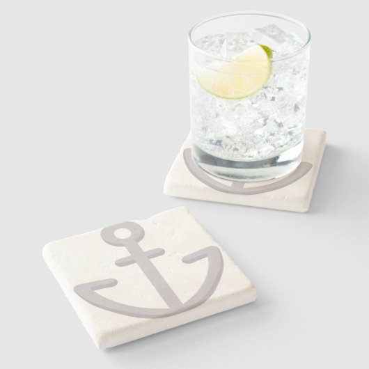 Schiffsanker Steinuntersetzer (Seitenansicht)