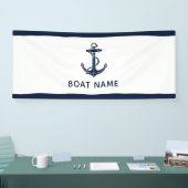 Schiffsanker und Name - nautische Tradition Banner (Messe)