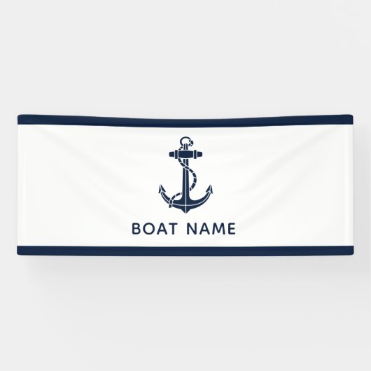 Schiffsanker und Name - nautische Tradition Banner (Horizontal)