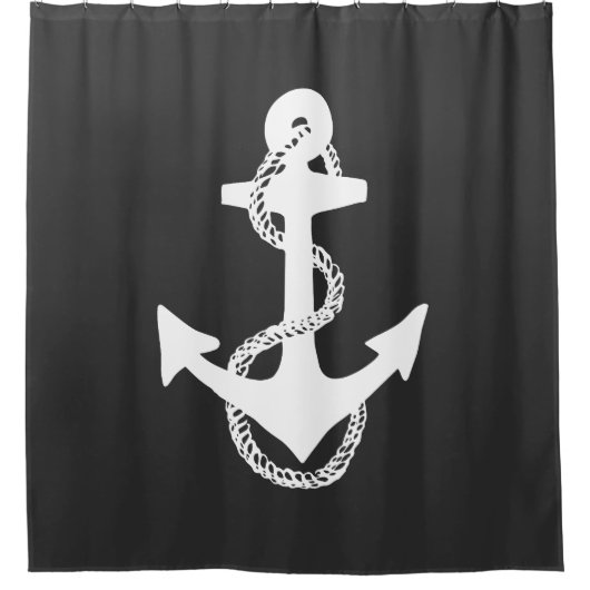 SCHIFFSANKOR + ROPE | DUSCHVORHANG (Vorderseite)