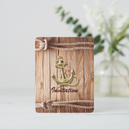 Schiffsanlegeranker Einladung (Stehend Vorderseite)