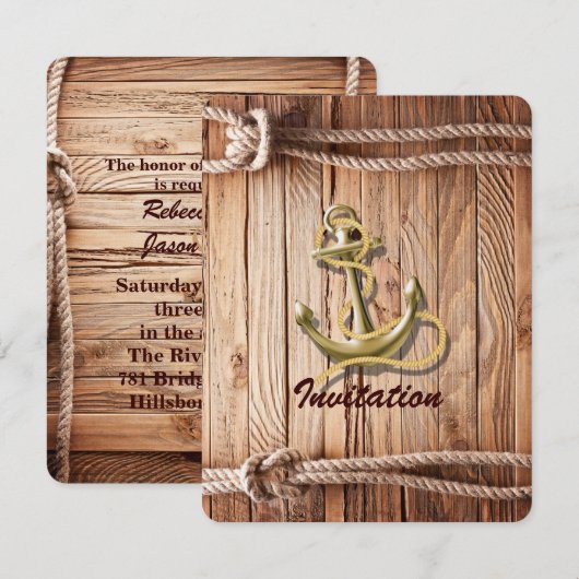 Schiffsanlegeranker Einladung (Vorne/Hinten)