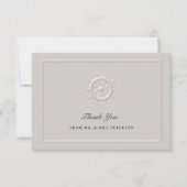 Schiffsanlegestelle an der Küste Elegante Einfache Dankeskarte (Vorderseite)