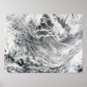 Schiffsbahnen im Pazifischen Ozean Poster