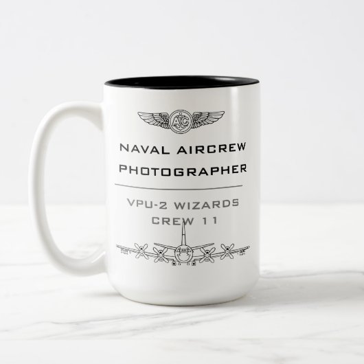 Schiffsbesatzung Fotograf-Squadron-P-3 #1 Zwei-Ton Zweifarbige Tasse (Links)