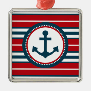 Schiffsdesign Silbernes Ornament