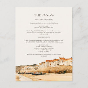 Schiffsdetails zur Hochzeit im Hafen von Cornwall Begleitkarte